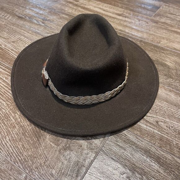 Vtg ORVIS Made in USA Wool Fedora Hat Men’s One size Fits All Brown - Picture 4 of 11